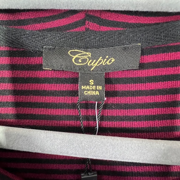 NWT🤩 |•CUPIO•| Super SOFT Striped Cowl Neck Tunic Sweater Size Small - Picture 4 of 10